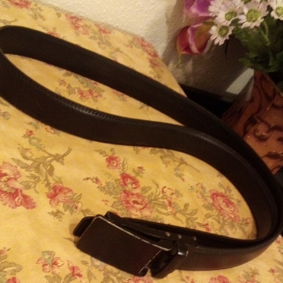 None Other - Men's Black Leather Belt